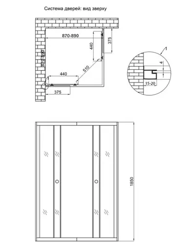 Душевая кабина Lidz Wawel SC90x90.SAT.LOW.DGR квадратная, стекло темное тонированное 4 мм, без поддона LWASC9090SATLOWDGR2 - фото 6