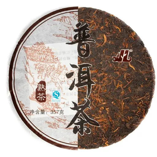Чай Jinglong Tea Factory Шу Пуэр Цзин Лун Тибетский 2016 г. - блин, 357 г