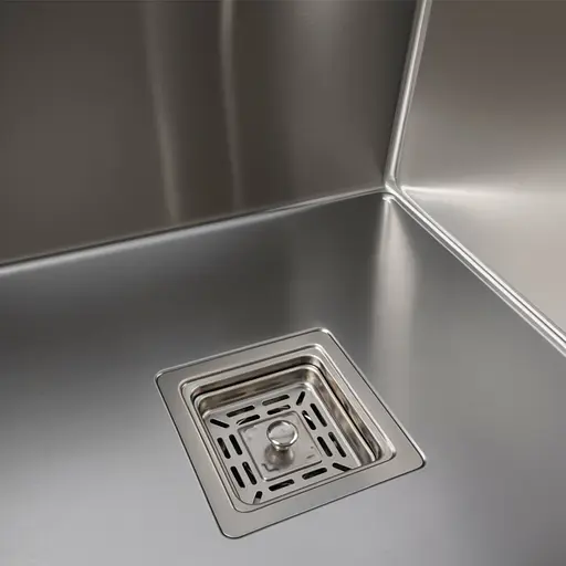 Кухонная мойка Platinum Handmade 65x50 R (квадратный сифон 3,0/1), Нержавеющая сталь - фото 5