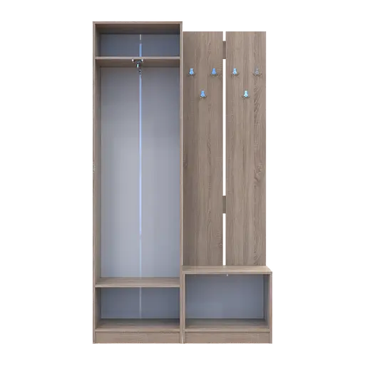 Передпокій Сола 1+3 Doros Дуб Сонома/Білий ДСП 120х40х215 (42005149) - фото 14