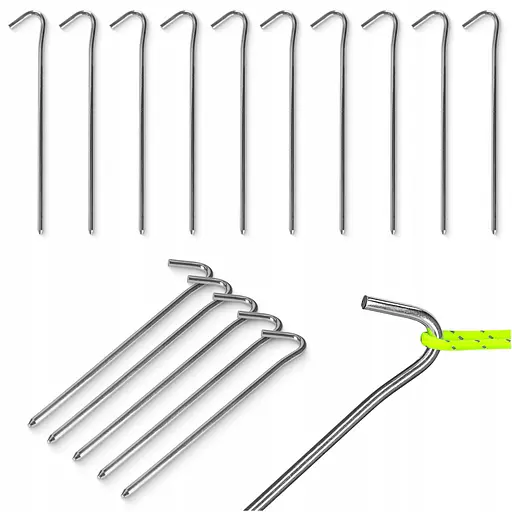 Набір кілочків для намету Mountain Goat сталеві 20 см 10 шт (P-5905973406857) - фото 3