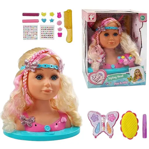 Манекен для причесок и макияжа, световые эффекты, аксессуары YL888E-1