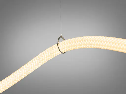 Современная светодиодная люстра шланг мощностью 22Вт, хром. - фото 3