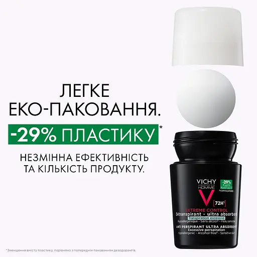 Дезодорант-антиперспірант для чоловіків Vichy Homme кульковий екстрасильної дії 50 мл (M6633420) - фото 5