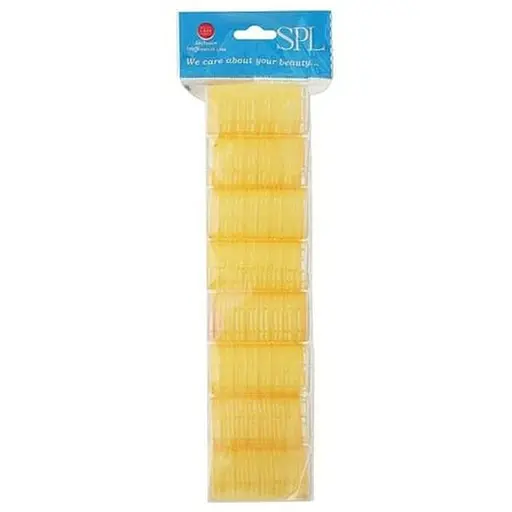 Бигуди-липучки SPL 31 мм желтые 8 шт. - фото 1