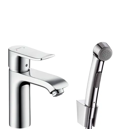 Змішувач з гігієнічною лійкою Hansgrohe Metris EcoSmart 31285000, Хром - фото 1