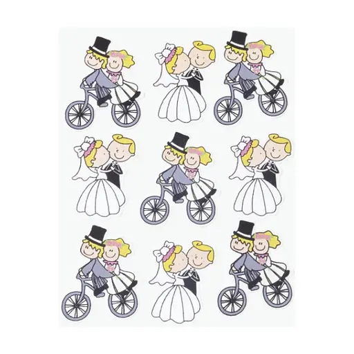 Набір декор. елементів "Весільна пара 2" 9шт - фото 2