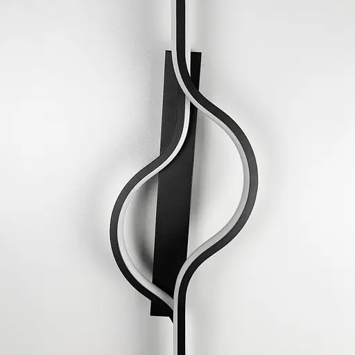 Настенный черный бра в волнообразном корпусе 80 см Line F Арт. WM33/800 - фото 2