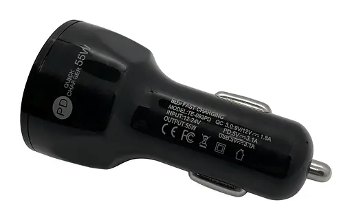 Автомобильное зарядное устройство XON UniLink Type-C 20W (PD20) + QC3.0 + 5V/3.1A Black (CU2A1C20WB 3449) - фото 4