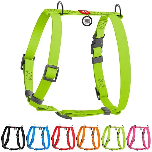 Шлея для собак Waudog Waterproof водостійка анатомічна Н-подібна з QR-паспортом, пластикова пряжка-фастекс, L - фото 3