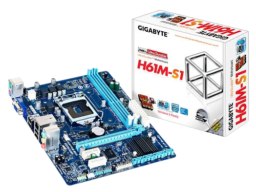 Материнська плата Gigabyte GA-H61M-S1 LGA 1155 (GA-H61M-S1) Б/В