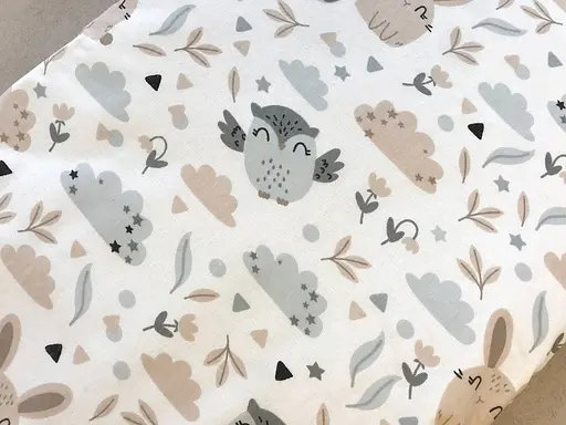 Простынь хлопковая Moontime в коляску "Совы" - фото 2