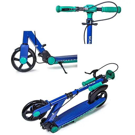 Самокат Scale Sports 51х12х82-97 см Синій 000231404 - фото 2