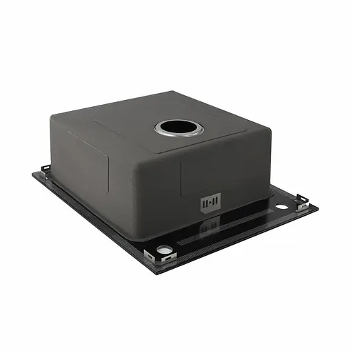 Кухонна скляна мийка Germece Handmade Black Glass (600x510x200), Чорний - фото 4