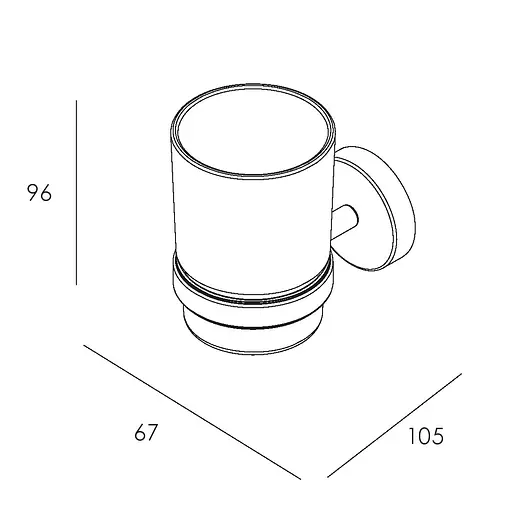 Склянка для ванної кімнати Imprese Skala 121275 хром - фото 2
