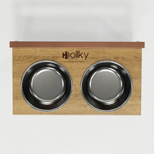 Hollky Flex M — миски на регульованій підставці для середніх собак (2 × 0.85 л) - фото 5