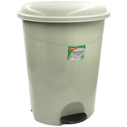 Відро Planet з педаллю овальне 50 л сіре (00-00010595)