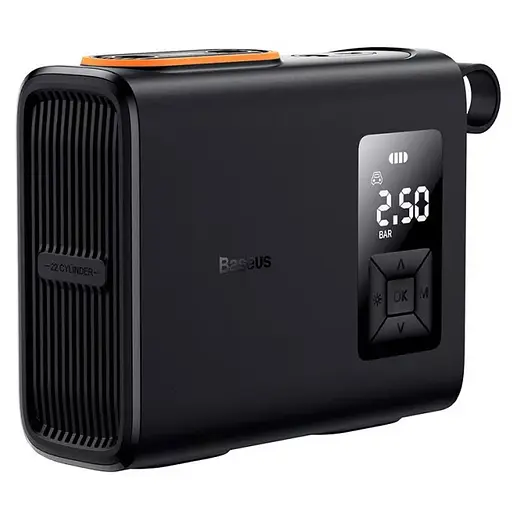 Автомобільний насос Baseus Mega EnergyPump Series Dual Cylinder 6000 mAh (CRNL060001) Black - фото 3