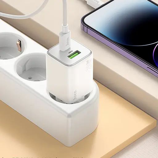 МЗП Hoco N41 Almighty PD20W+QC3.0 (1USB-A/1C) White - фото 4