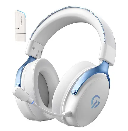 Беспроводные игровые наушники GamePro HSW-191-WHB Asgard Skadi Wireless 7.1 White-Blue - фото 1