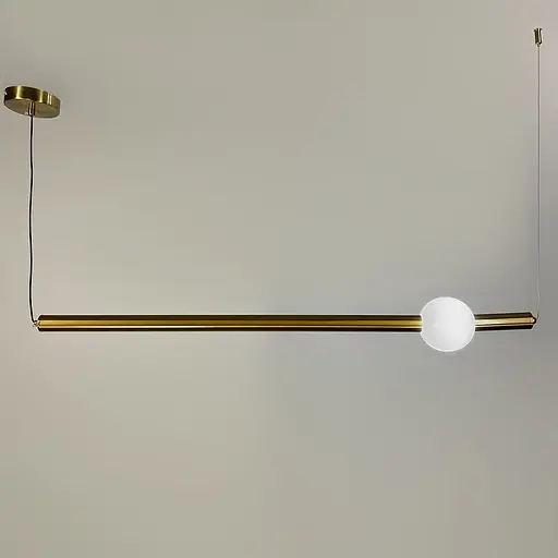 Светильник в горизонтальной форме 90 см с белым led шариком | Line F | Арт. YG518B/900 HL AB - фото 7