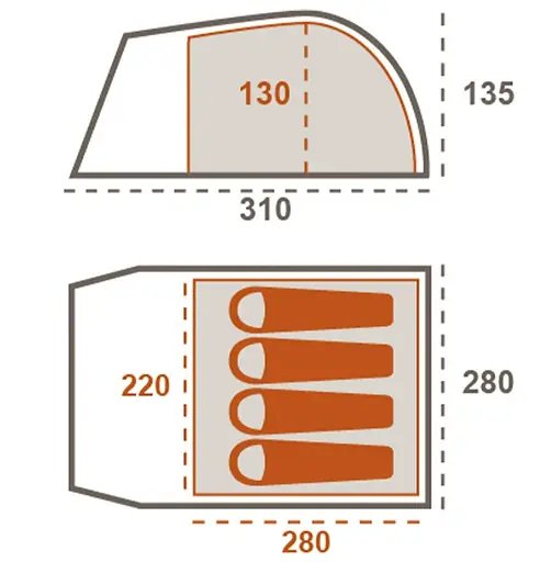 Намет Grand Canyon Topeka 4 Capulet Olive (330028) (DAS301592) - фото 3