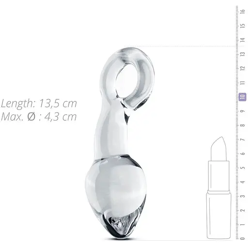 Стеклянный стимулятор простаты Gildo Glass Prostate Plug No. 13 - фото 3