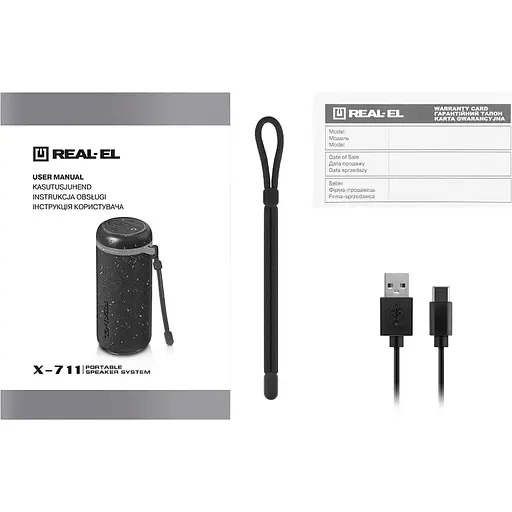 Портативна акустика Real-El X-711 Black (EL121600026) [134896] - фото 12