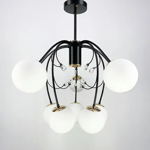 Люстра на 6 или 10 плафонов в двух цветах Line.F Количество ламп 10 - фото 1