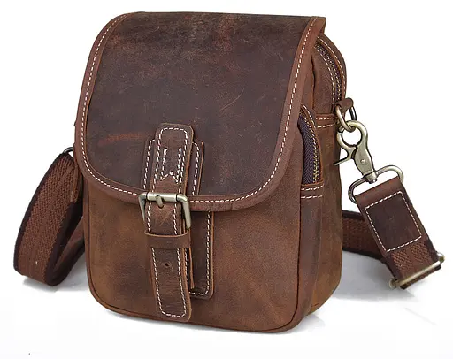 Вінтажна шкіряна сумка (чохол) Tiding 16.5х7х20 см sum0028246 - фото 4