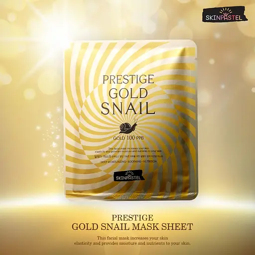 Маска для обличчя Skinpastel Prestige Gold Snail Mask з муцином равлика 25 мл - фото 2