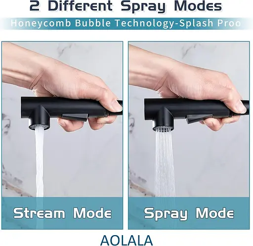 OLALA Змішувач для кухні матово-чорний - фото 4