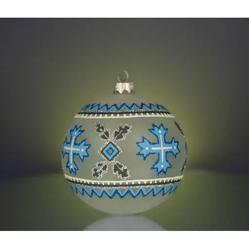 Набір ялинкових прикрас Різдвяні історії Код нації: Полтавщина 3 кулі скло (4820001112863) - фото 6