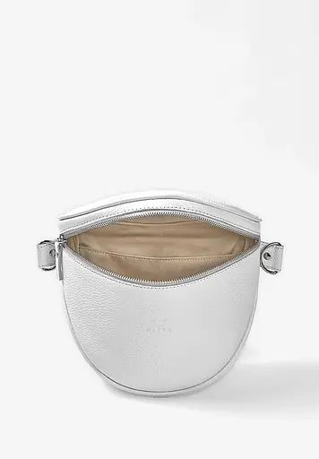 Шкіряна сумка поясна-кроссбоді Vacation біла флотар - фото 6