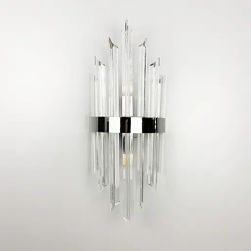 Кришталеве бра у хромованому каркасі Line F WS 151/2 CH - фото 2