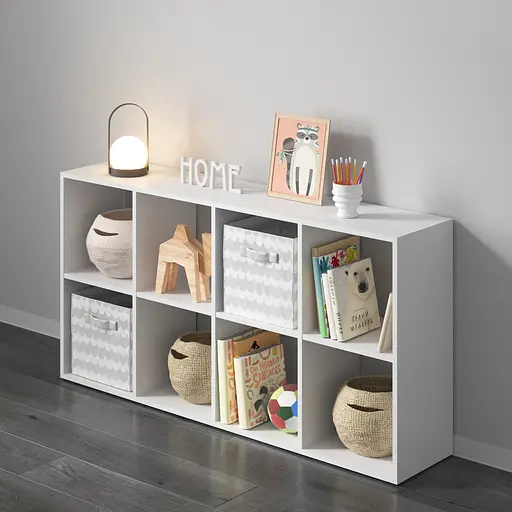 Книжная полка стеллаж Vays M-10 на 10 ячеек ЛДСП 72x29x143 см для дома офиса детской или гостиной - фото 2