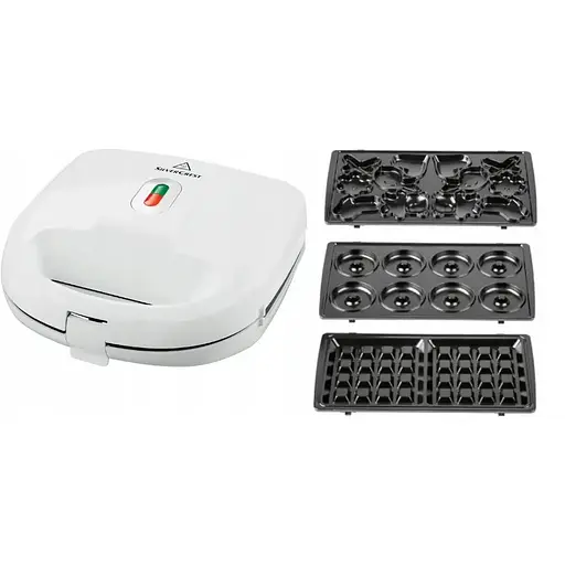 Вафельниця Silver Crest SWEW 750 D2, 750 Вт, 3 змінні пластини для бельгійських вафель, пончиків і печива - фото 4