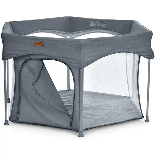 Манеж El Camino ME 1195 SWIFT 6 шестиугольный с мягким матрасом серый - фото 2