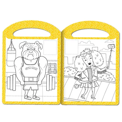 Детская раскраска "Крутые собаки и котята" Апельсин РМ-68-01, 16 наклеек - фото 2