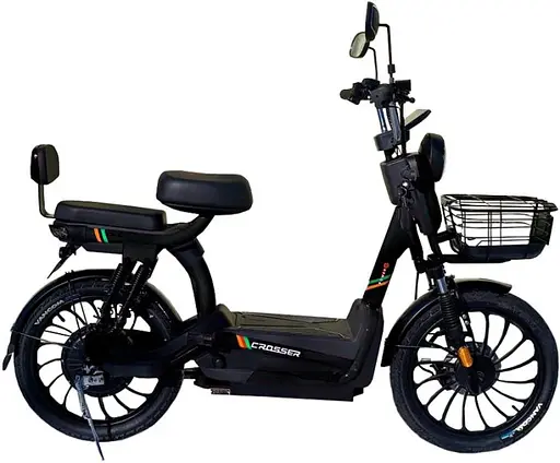 Електроскутер двомісний Crosser CR3 Графенова батарея (600W, 60V, 20Ah) чорний - фото 2