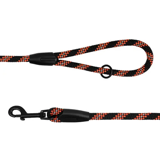 Поводок для собак Barksi Active 183х1.2 см черно-оранжевый - фото 3
