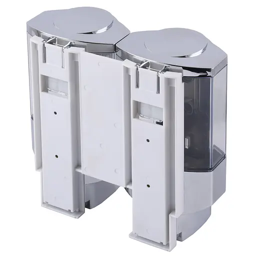 Дозатор жидкого мыла двойной HOTEC HB 5302 для ванной кухни с функцией дозирования моющего средства - фото 2