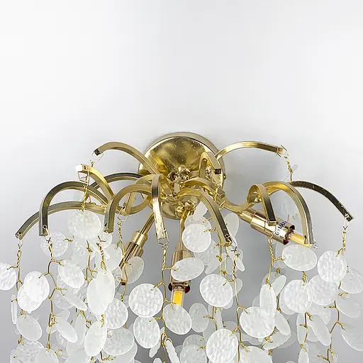 Бра в золотому кольорі з білими пластинами Арт. YG 28 GD-WT Line F - фото 5