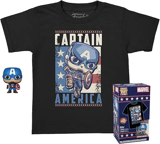 Набір Funko Pop Марвел Капітан Америка Marvel Captain America з футболкою 4 см FP M CA TS L