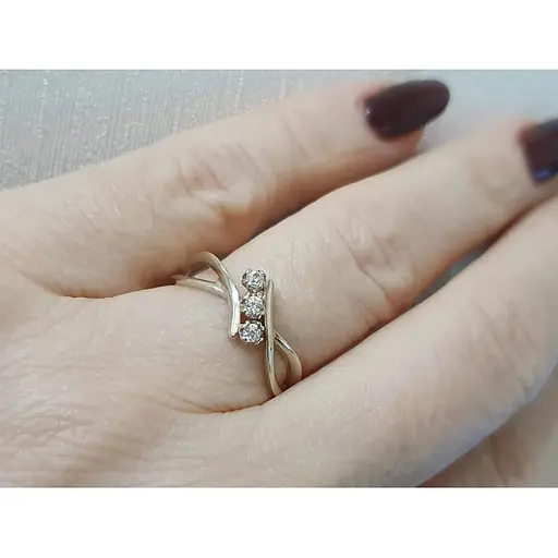 Золоте кільце Гаразд з фіанітами. 3523562Б 17,5 - фото 2