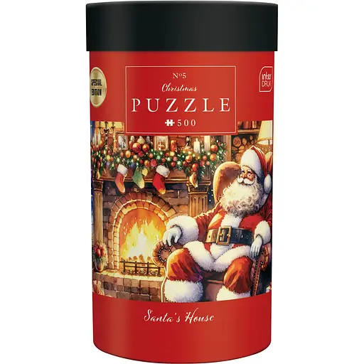 Пазлы трехслойные Interdruk Christmas Santa's House картонной тубе 500 шт. (376220)