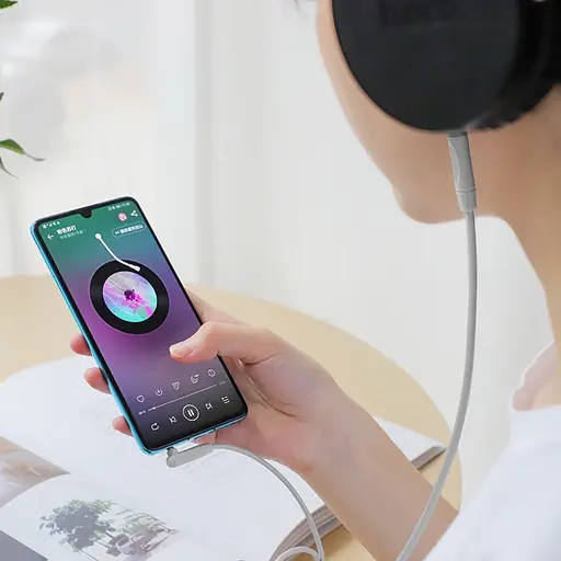 AUX кабель Borofone BL4 Jack 3.5 к Jack 3.5 1 м серый - фото 2