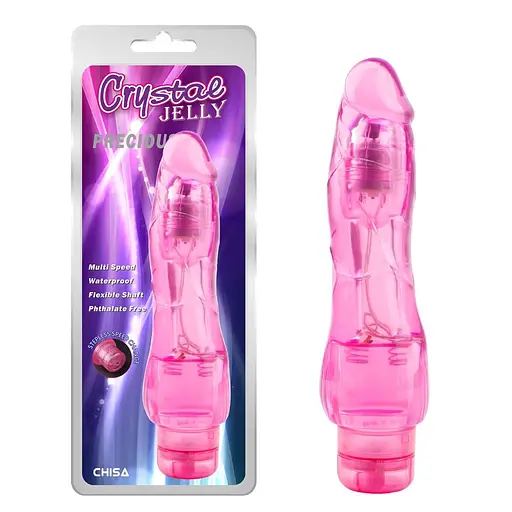 Вібратор Crystal Jelly Precious 21 см рожевий - фото 2