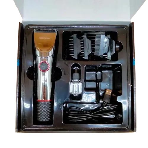Професійна акумуляторна машинка Geemy GM-882 бездротова для стриження волосся з насадками - фото 2