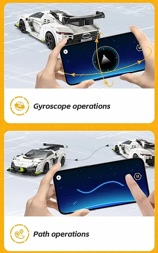 Конструктор детский машина на радиоуправлении CADA Fantasma Race Car Vehicle 322 деталь  - фото 7